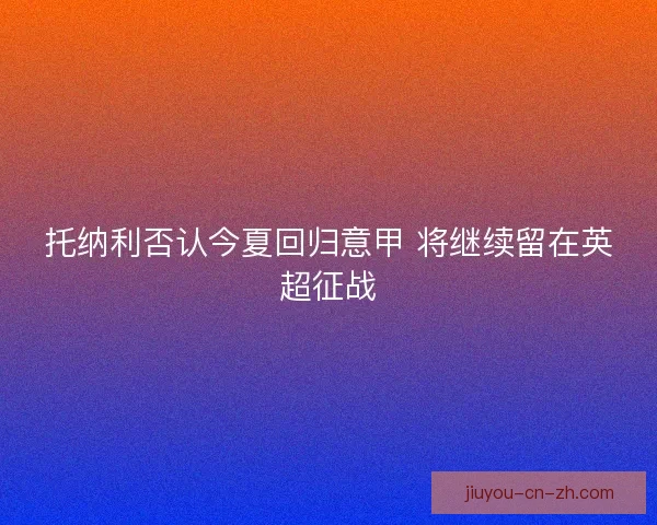 托纳利否认今夏回归意甲 将继续留在英超征战