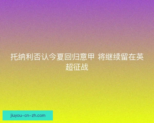 托纳利否认今夏回归意甲 将继续留在英超征战